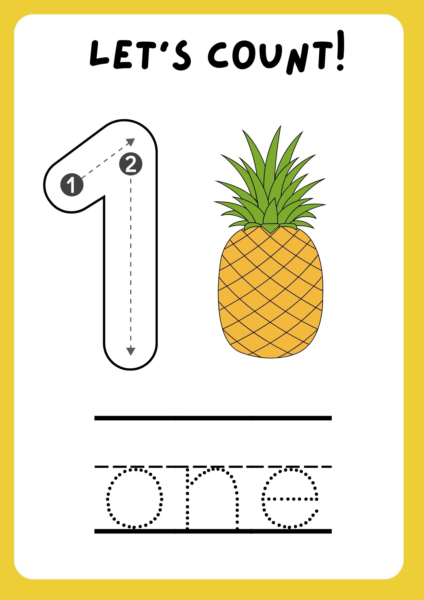 Worksheet for Counting and Writing Numbers 1-10