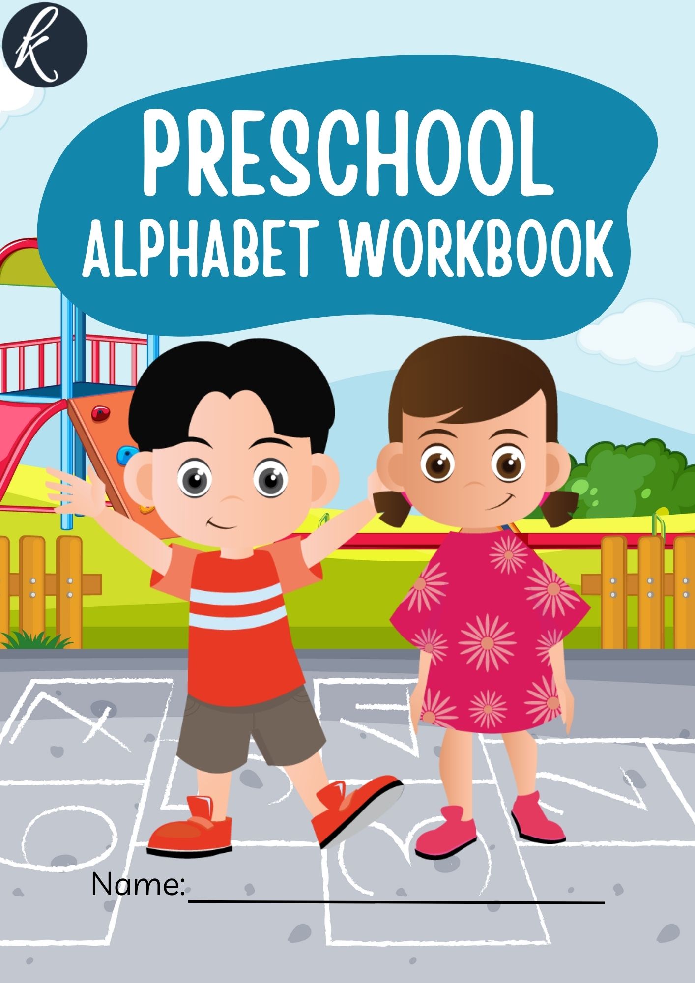 Colorful Preschool Alphabet Workbook cover